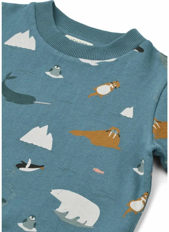 Liewood - Thora Sea organik pamuk sweatshirt | Mavi