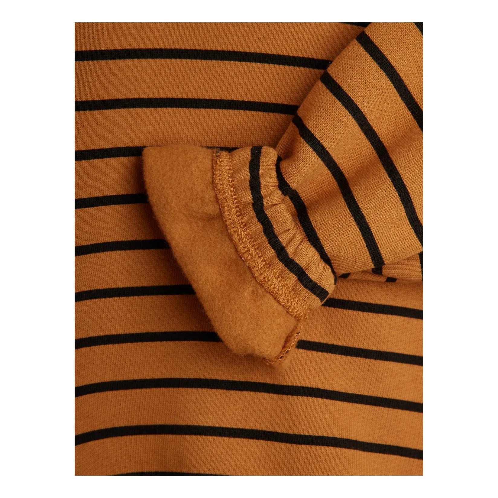 Mini Rodini - Organik pamuklu çizgili sweatshirt | Kahverengi
