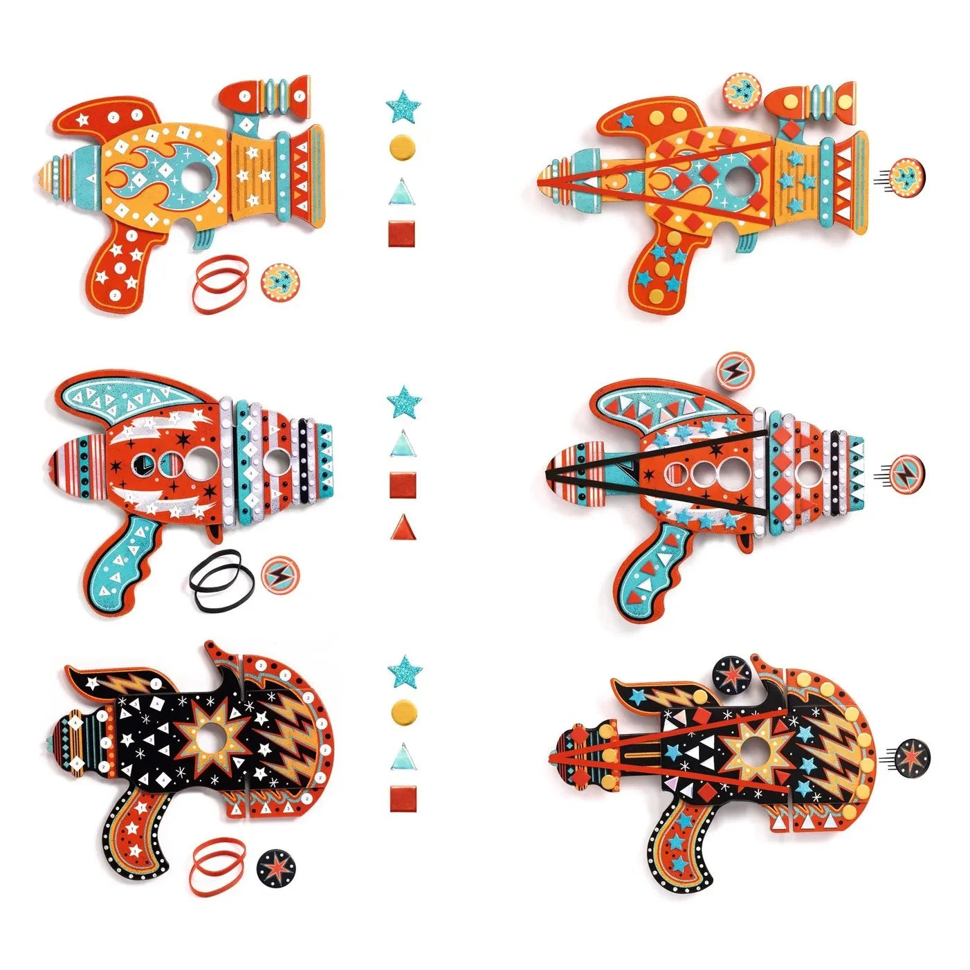 Djeco - Süslemek İçin DIY Kit - Kosmik Launchers