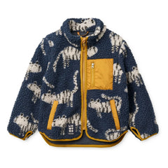 Liewood - Nolan Tigres Recycled Fiber Sherpa Jacket | Navy