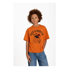 Hundred Pieces - Camiseta de Algodón Orgánico Finn Moto | Teja
