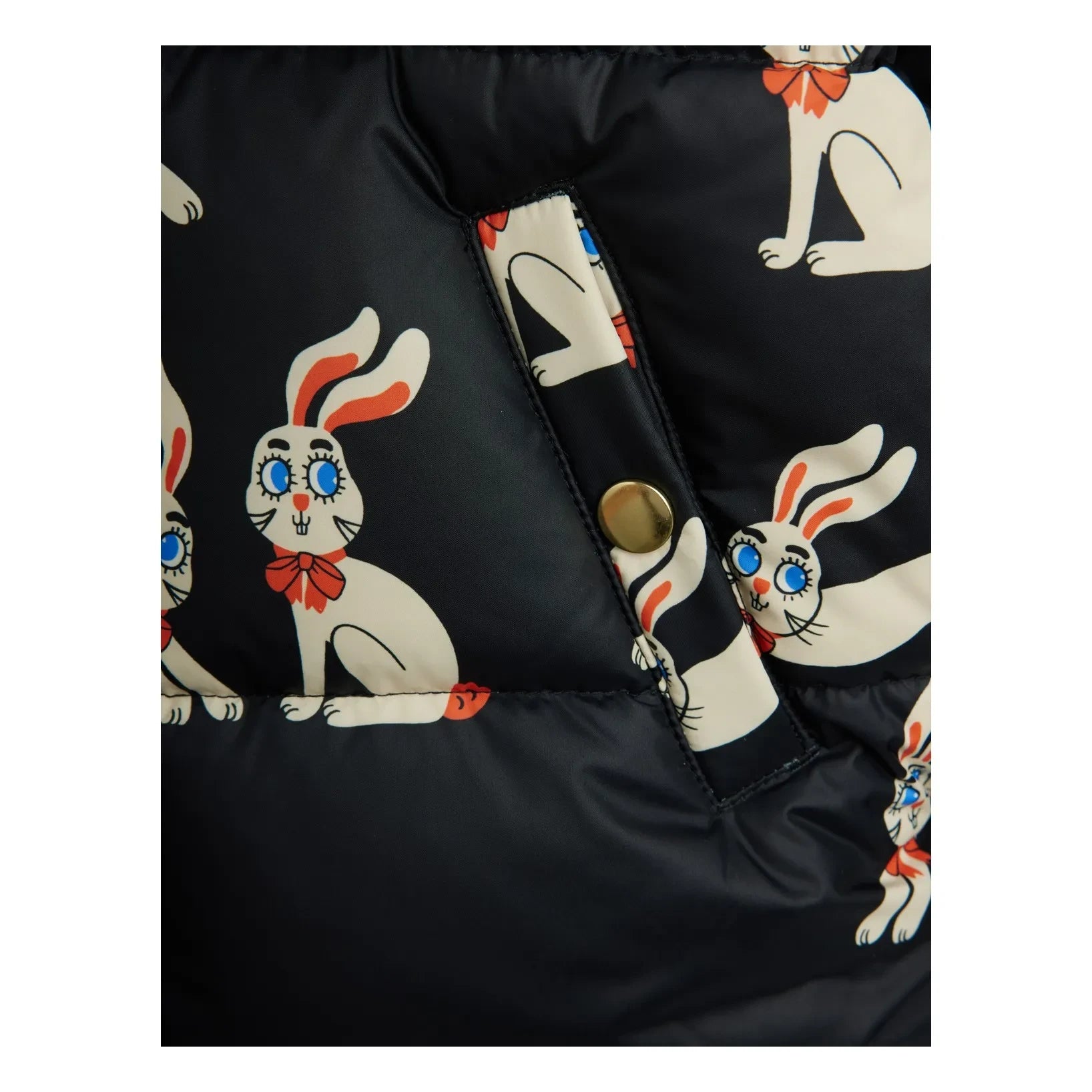 Mini Rodini - Lapins Jacke mit recycelter Faserfüllung | Schwarz