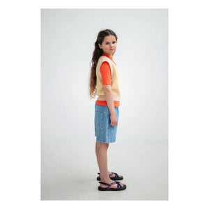 Repose AMS - Denim Bio-Baumwoll-Bermuda-Shorts | Blau