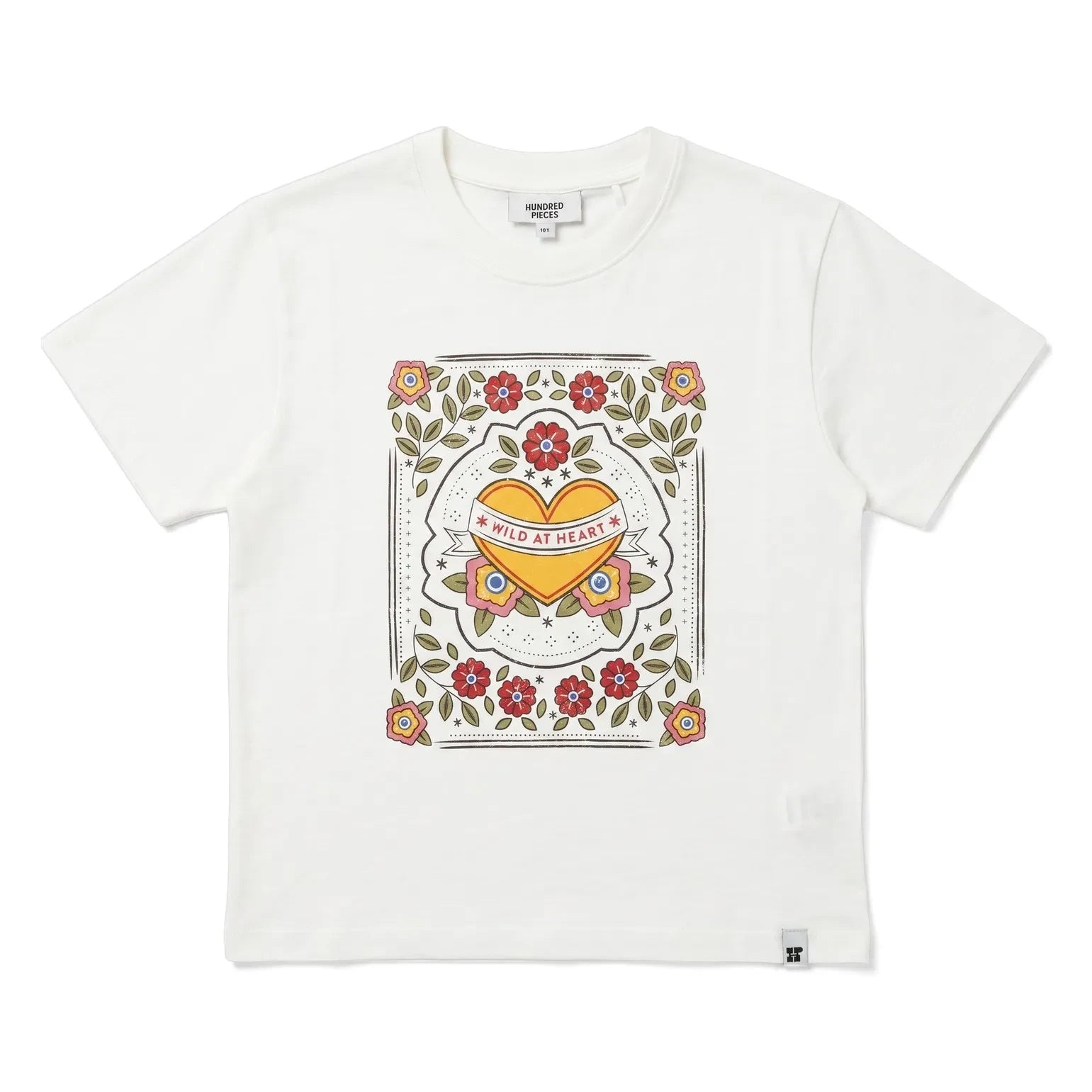 Hundred Pieces - Luna Wild at Heart Tişört | Kirli beyaz