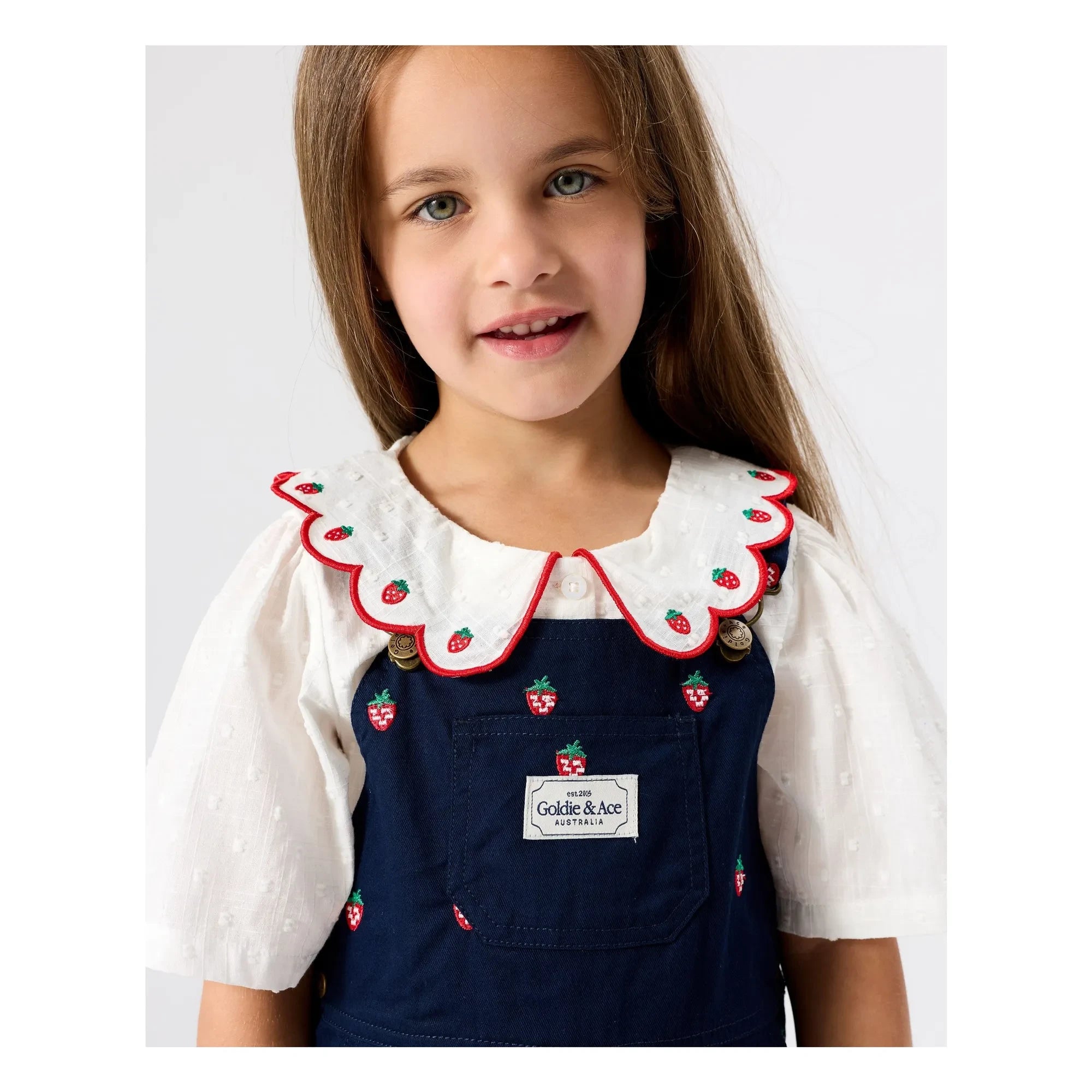Goldie + Ace - Blusa corta fresa | Marfil