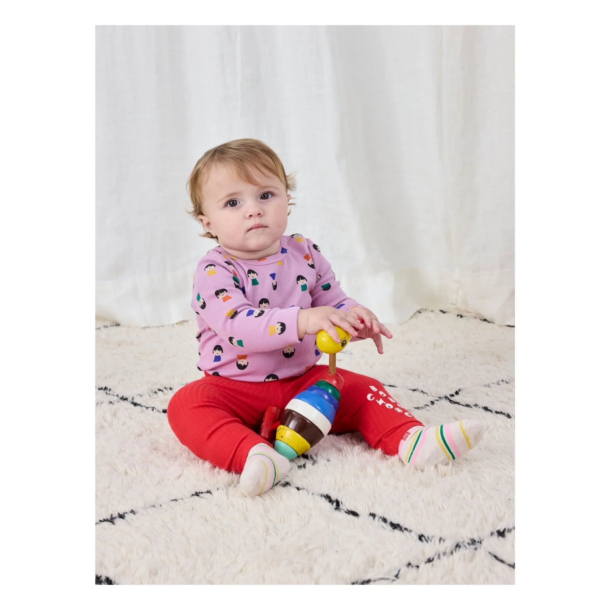 Bobo Choses - Striped Leggings Bobo Choses Organic Cotton | Red