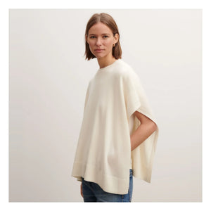 Bompard - Poncho de cuello barco de cachemira | Natural