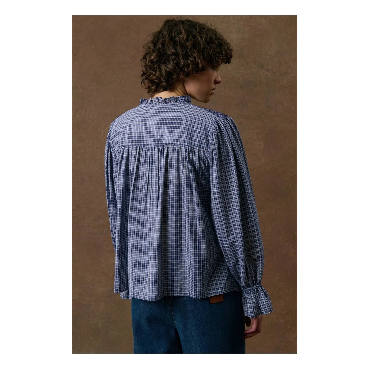 Louise Misha - Ileana Organik Pamuk Bluz | Indigo
