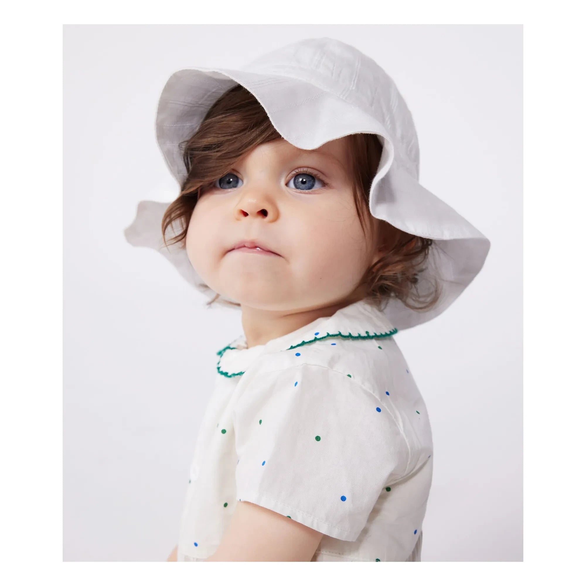 Petit Bateau - Organic Cotton Poplin Hat | White