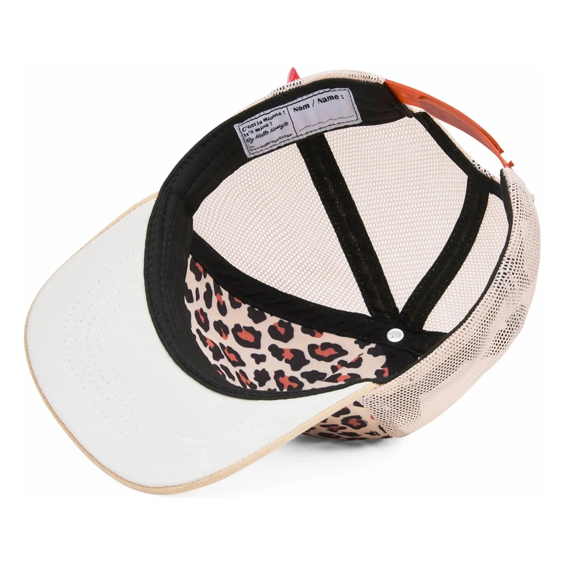 Hello Hossy - Trucker Leopar Kavisli Siperlikli Şapka Geri Dönüştürülmüş Elyaflar | Krem