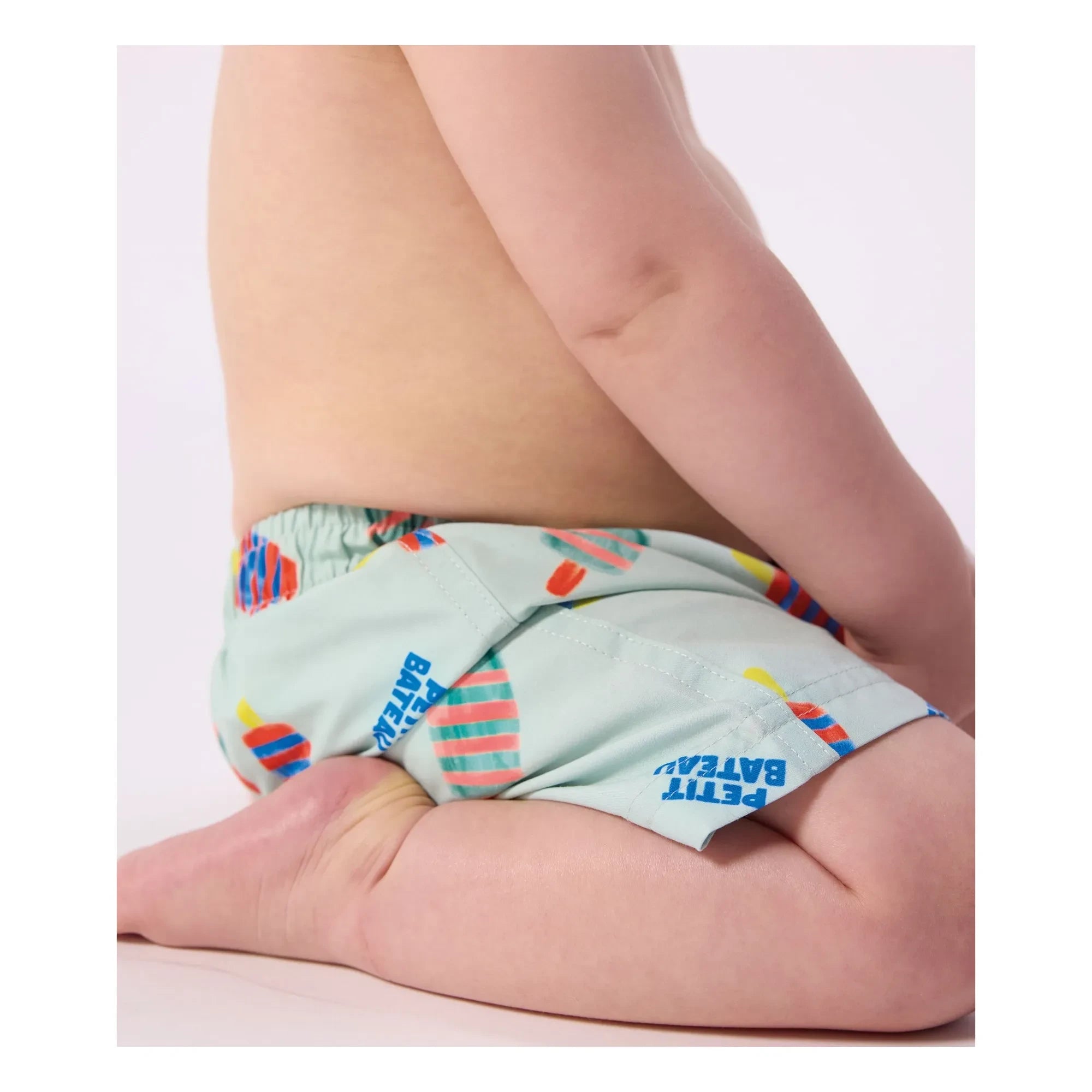 Petit Bateau - Glaces Badeshorts aus recycelter Faser für Babys | Türkis