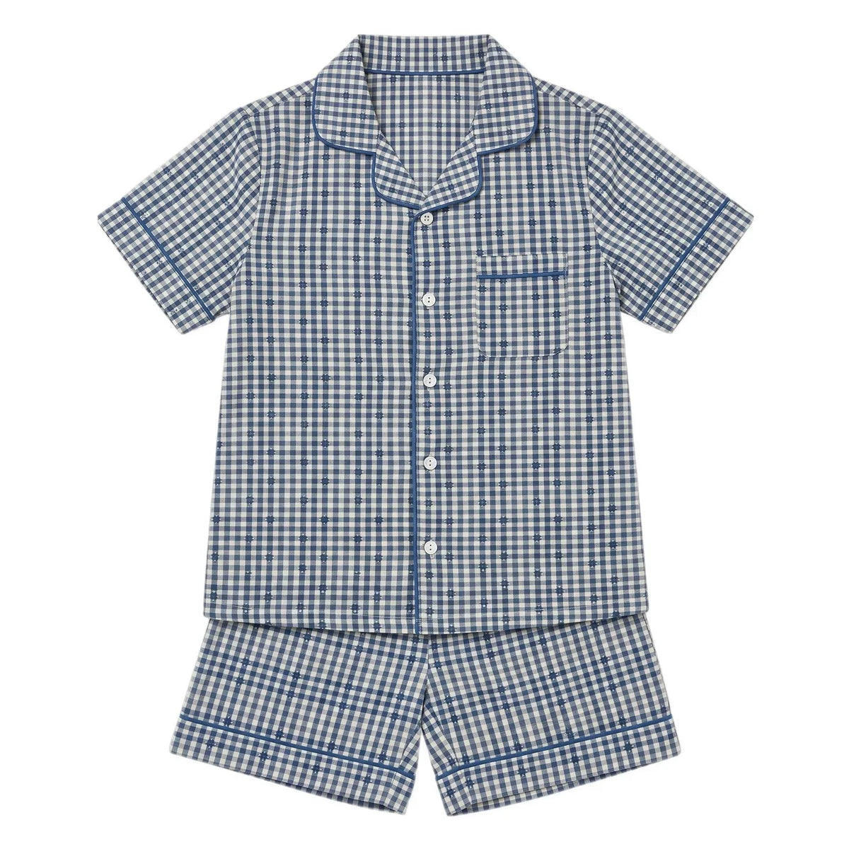 Editions Aimable - Pio pijama | Mavi Vichy Pamuk