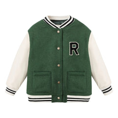 Rylee + Cru - Chaqueta verde de estilo universitario