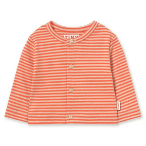 Tinycottons - Cárdigan de algodón orgánico a rayas | Rojo