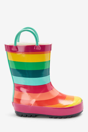 Dinossi - Rainbow Kids Rain and Winter Boots with Handles - 19 