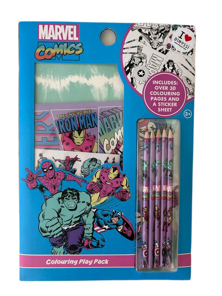Dinossi - Marvel Boyama Kalemleri ve Boyama Defter Seti