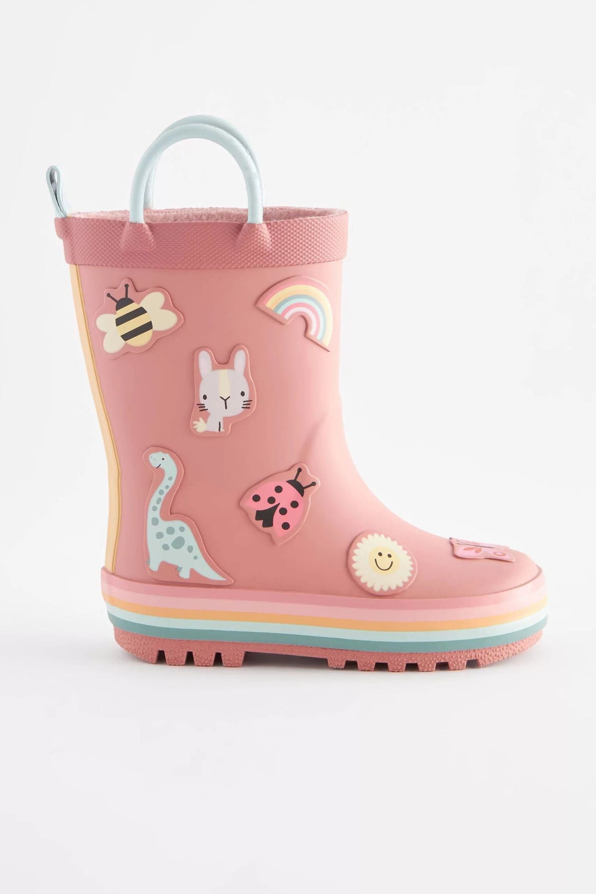 Dinossi - Soft Pink Soft Sole Girls Polar Fleece Rain Boots - 29