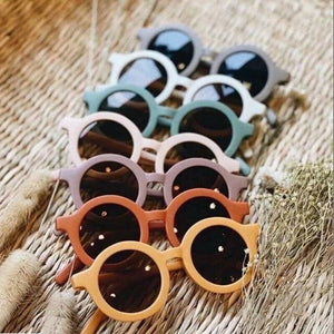 Dinossi - Sustainable Children's Sunglasses Round Model - Brown 