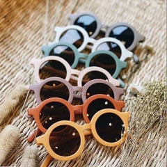 Dinossi - Sustainable Children's Sunglasses Round Model - Black 