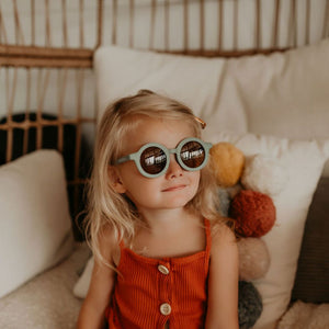 Dinossi - Sustainable Grey Round Kids Sunglasses 
