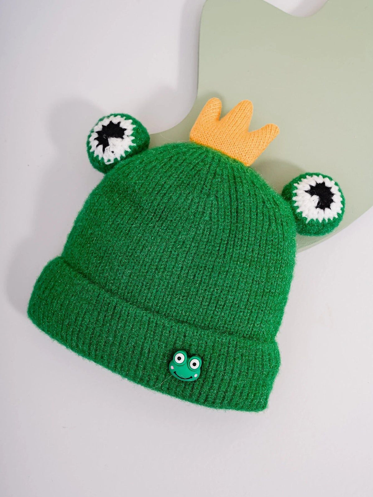 Dinossi - Green King Frog Kindermütze mit Fleece 