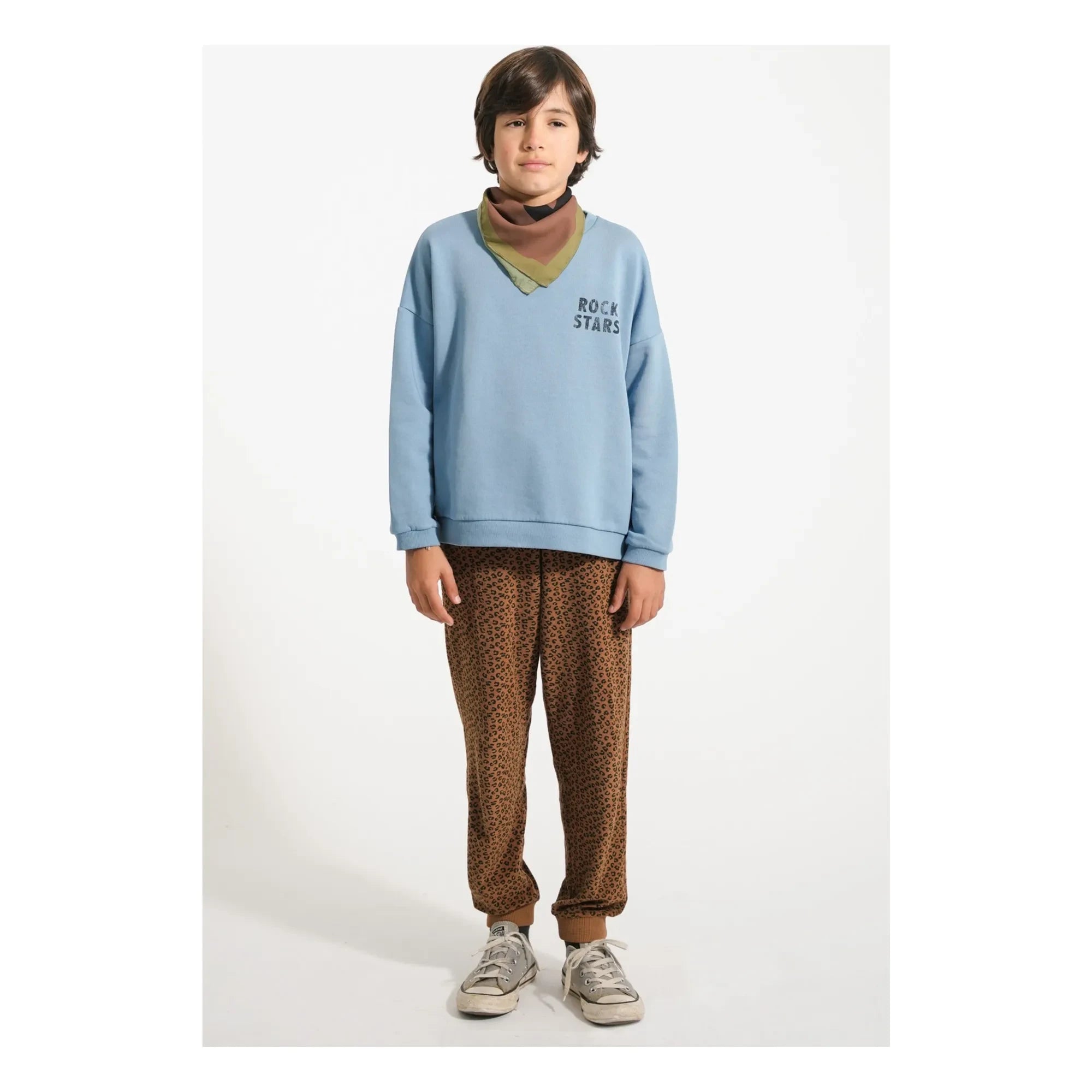 Piupiuchick - Rock Stars Organic Cotton Sweatshirt | Blue