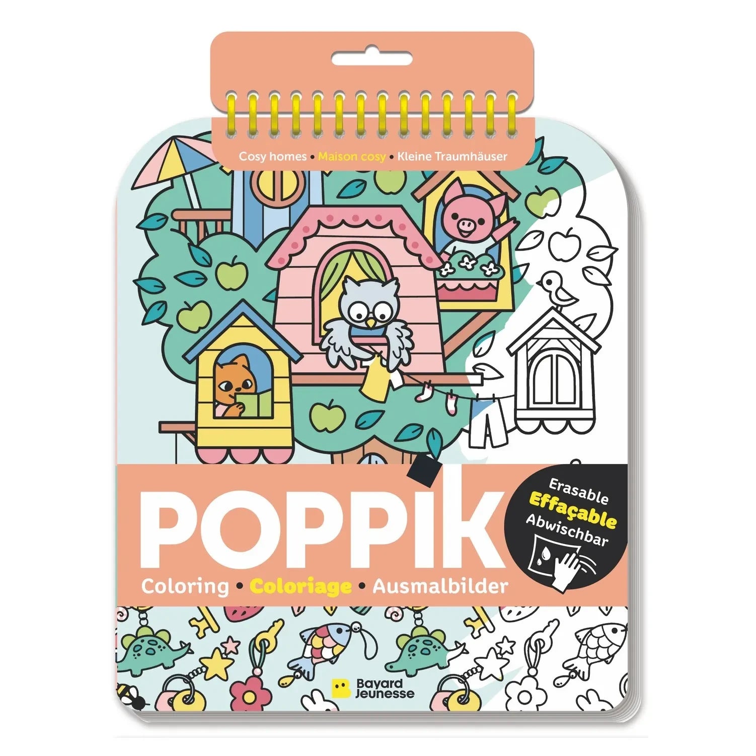 Poppik - Cosy Home Silinebilir Boyama Kitabı | Çok Renkli