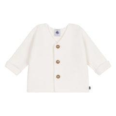 Petit Bateau – Barby Strickjacke aus Bio-Baumwolle | Weiß