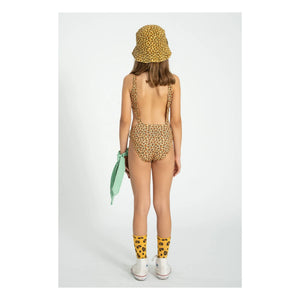 Piupiuchick - Gerippter Leoparden-Trikini aus recycelten Fasern | Senf