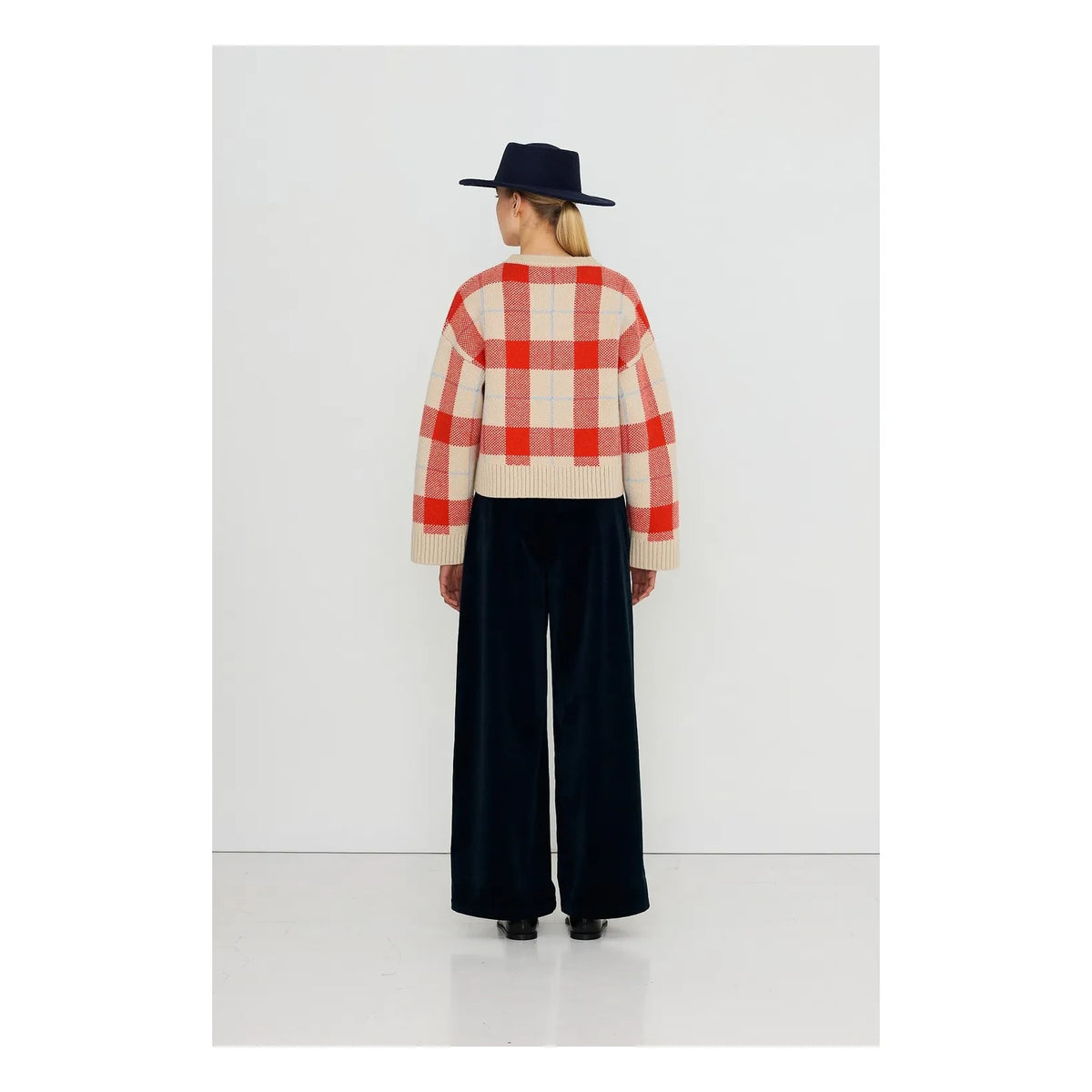 The Tiny Big Sister - Wool Plaid Cardigan | Vanilya