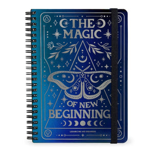 Legami - Illustrated Hard Hülle mit A4 Lined-Notizbuch - Moth - Jotter - Spiral-Bound