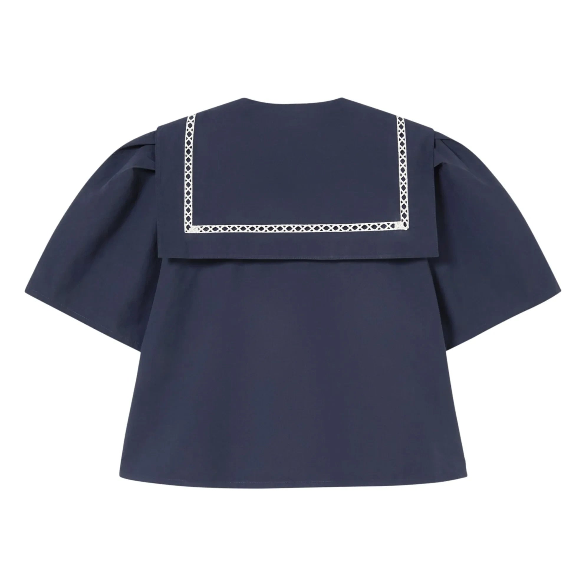 The Tiny Big Sister - Blusa de Algodón Sailor | Azul Marino