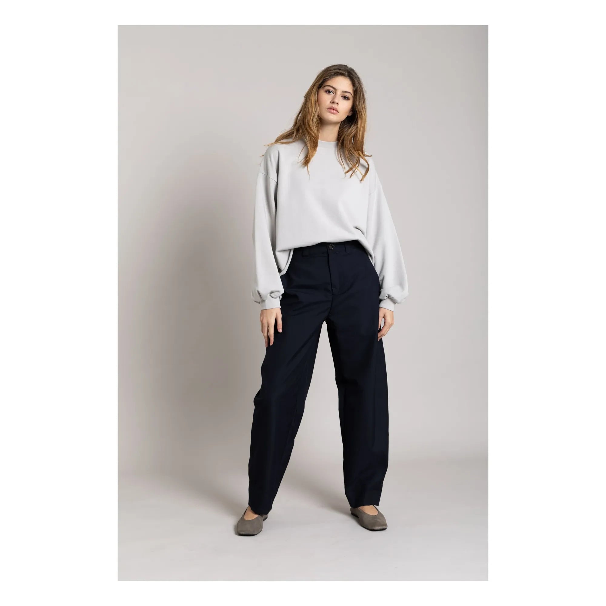 Smallable Woman - Bria organik pamuklu sweatshirt | İnci grisi
