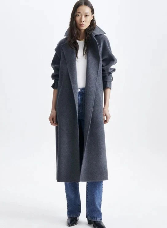 Vanessa Bruno - Cappotto in lana Faro | Grigio antracite maculato