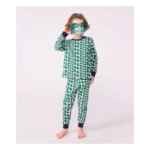 Petit Bateau - Timsah Pijama ve Maske Seti | Yeşil