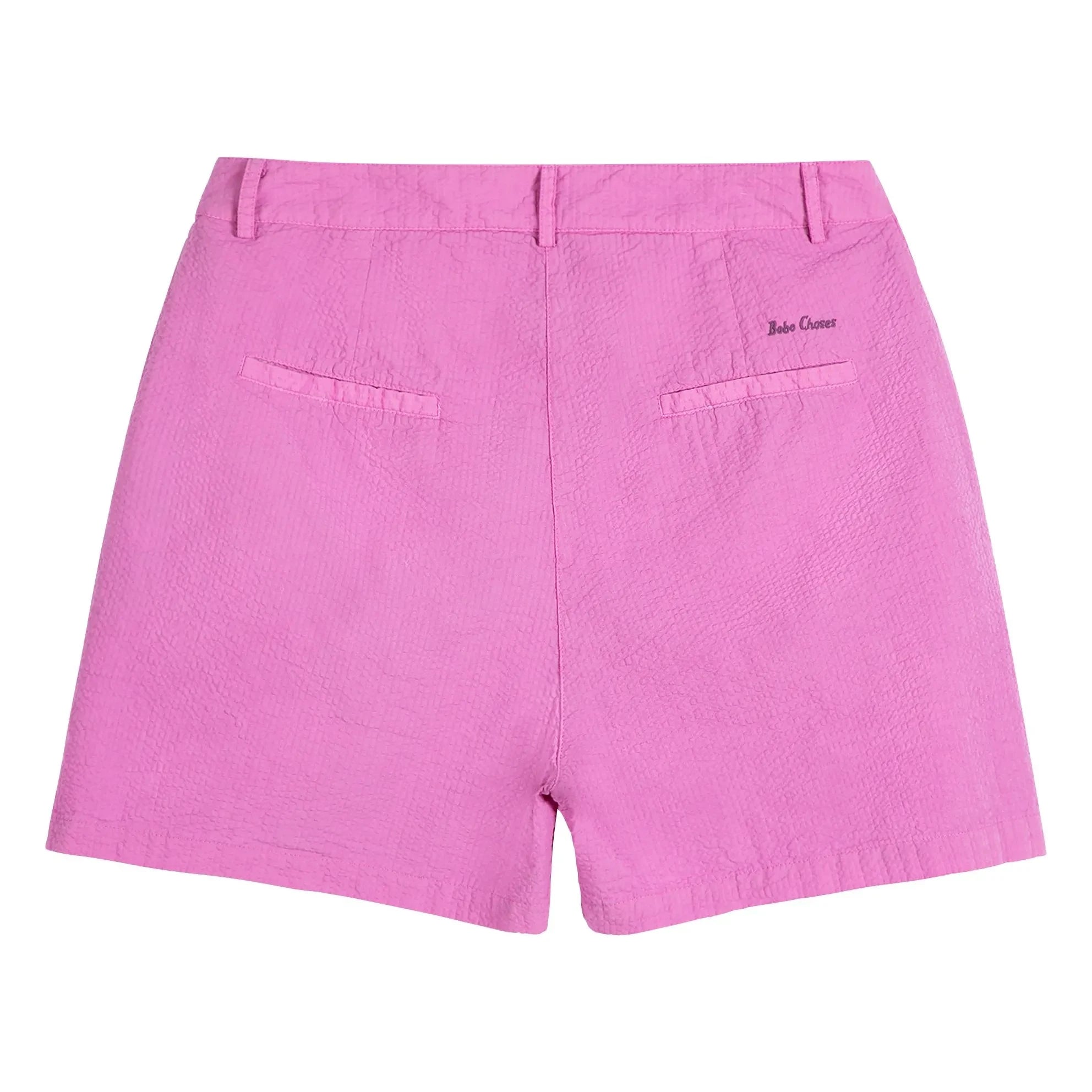 Bobo Choses - Lila Baumwoll-Seersucker Plissierter Short