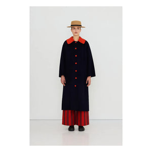 The Tiny Big Sister - Long Wool Coat | Navy