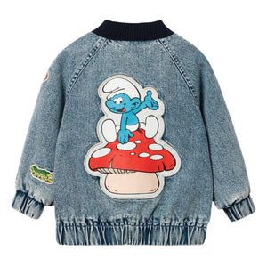 Goldie + Ace - Denim Jacket - Goldie + Ace x Schtroumpfs | Blue