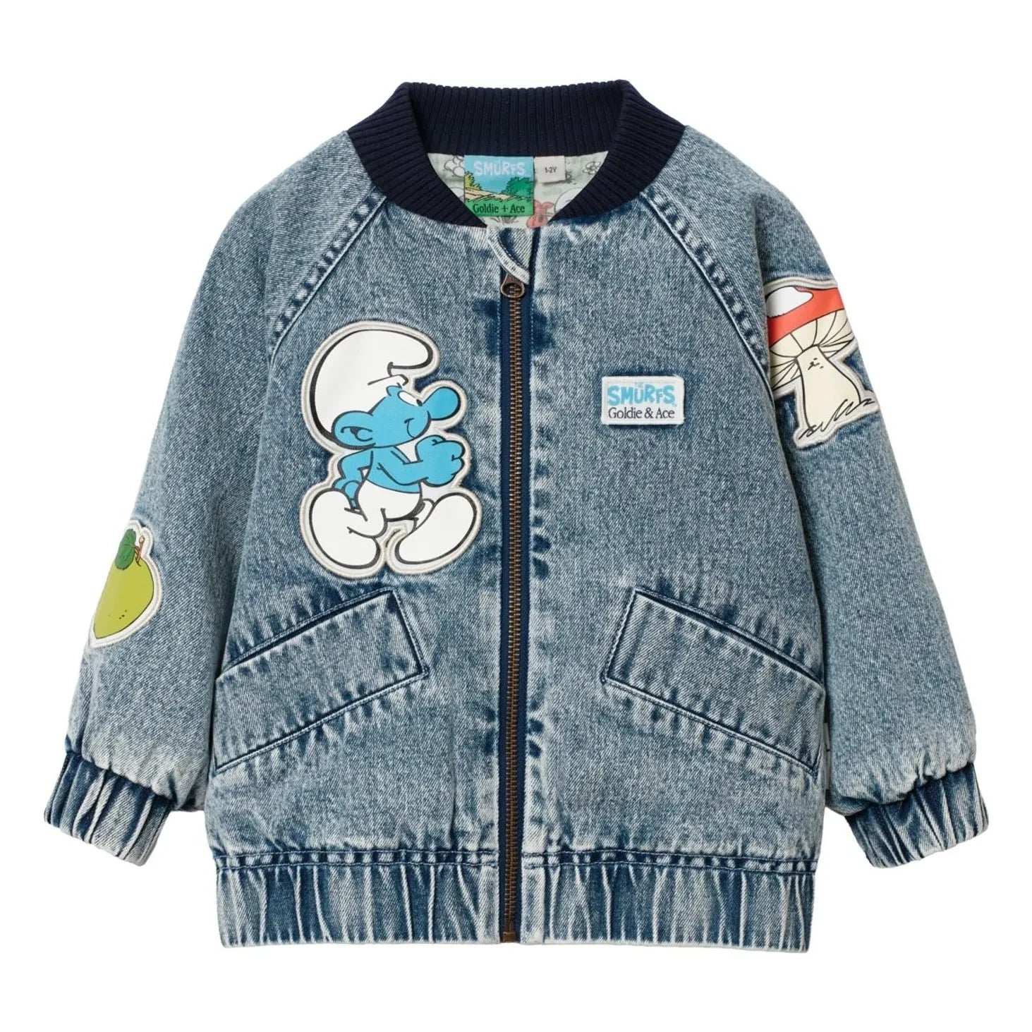 Goldie + Ace - Denim Jacket - Goldie + Ace x Schtroumpfs | Blue