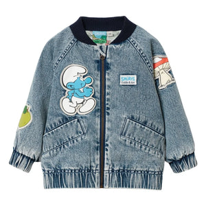 Goldie + Ace - Denim Jacket - Goldie + Ace x Schtroumpfs | Blue