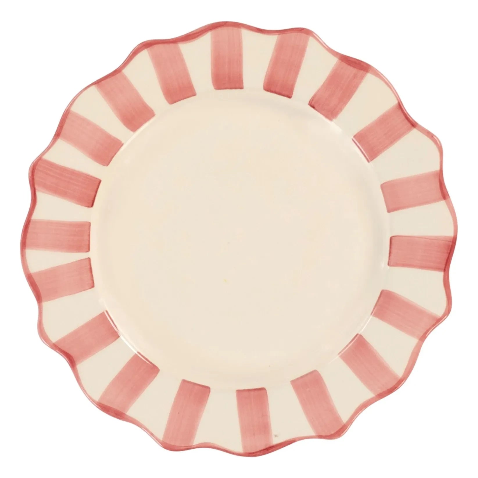 Anna + Nina - Çizgili tabak - 27 cm | Pembe
