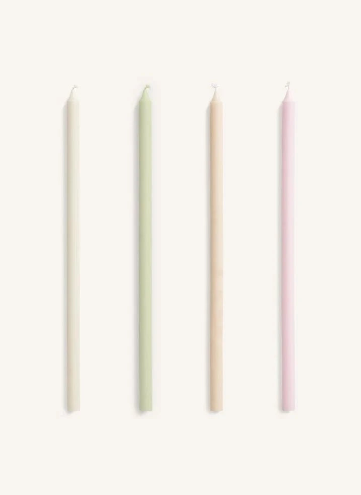 Hay - İnce Mumlar - 4'lü Set | Pastel