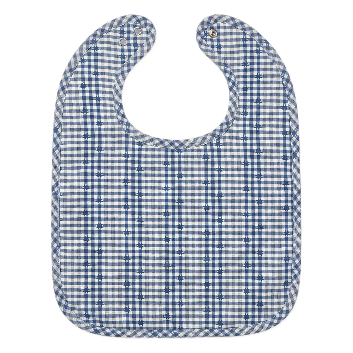 Editions Aimable - Lätzchen Bertille | Blaue Vichy-Baumwolle