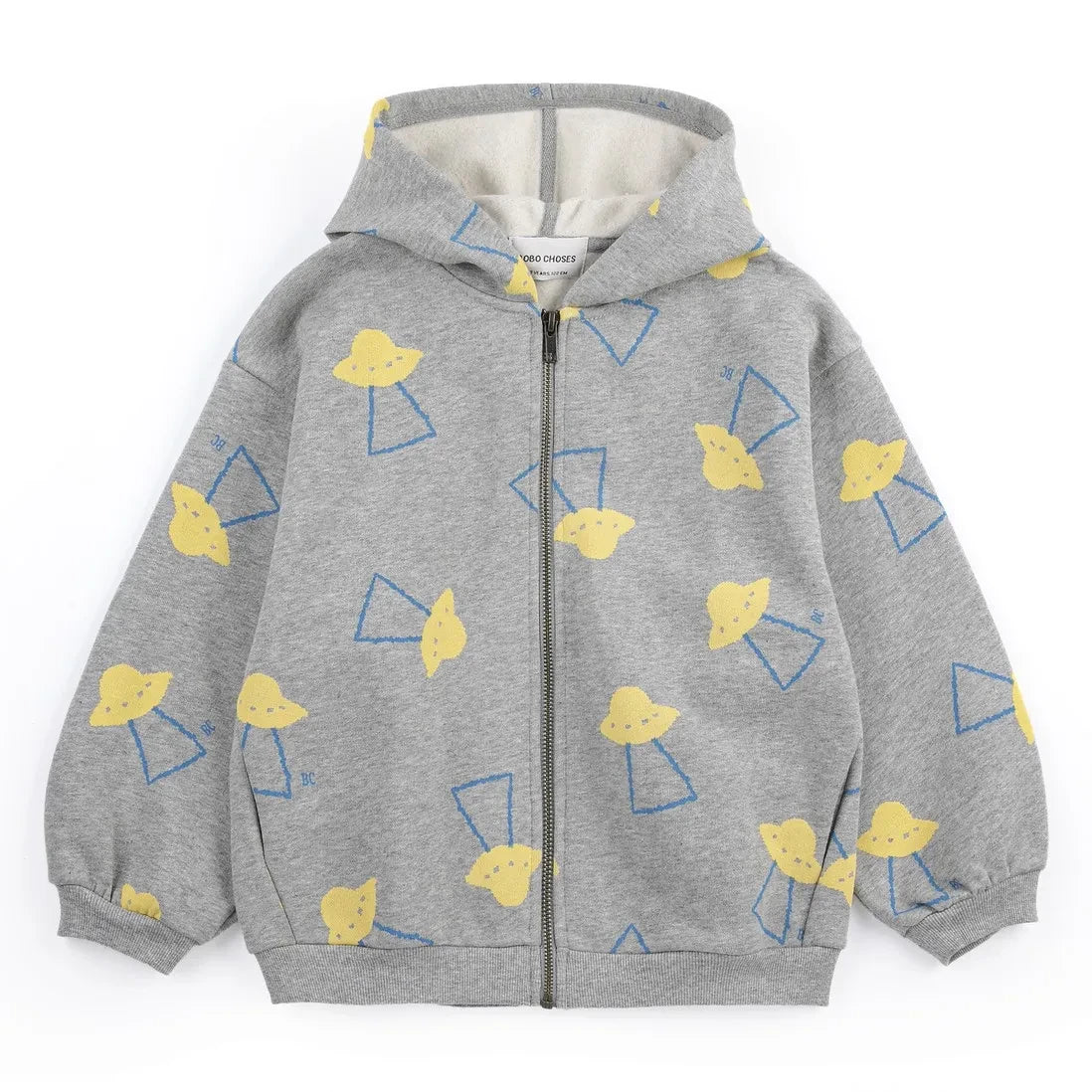 Bobo Choses - Organik Pamuklu Saucer Kapüşonlu Sweatshirt | Heather Gri