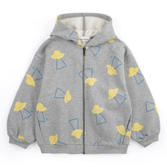 Bobo Choses - Organik Pamuklu Saucer Kapüşonlu Sweatshirt | Heather Gri