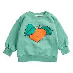 Bobo Choses - Turuncu organik pamuk sweatshirt | Yeşil