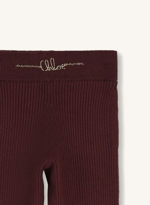 Chloé - Strickhose aus Bio-Baumwolle | Plum