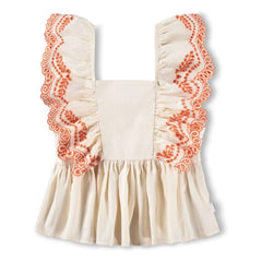 Molo - Volants Rosamond Conton Bio Top | Elfenbein