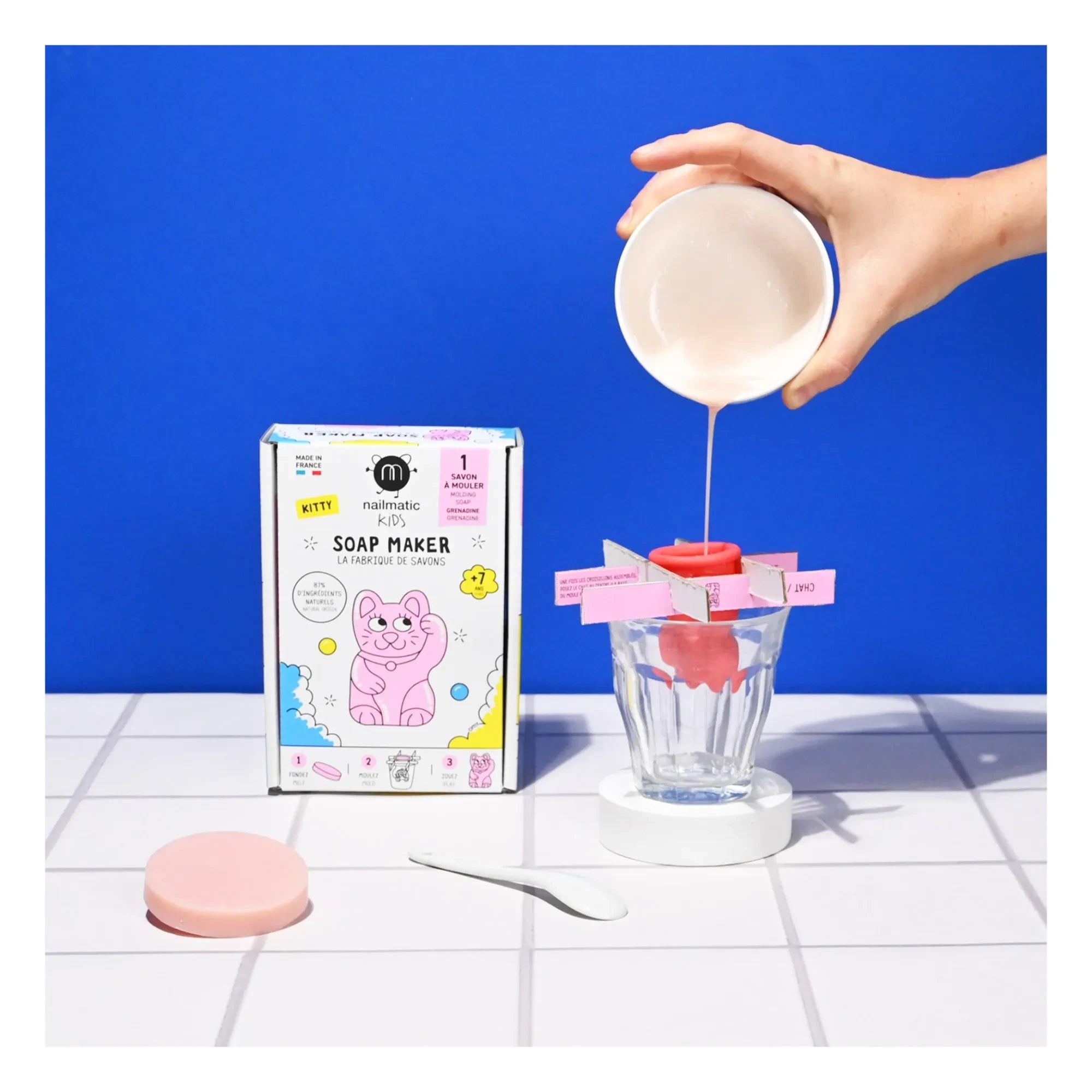 Nailmatic Kids - The Soap Factory Set - Kitty Edition - 1 Seife | Rosa