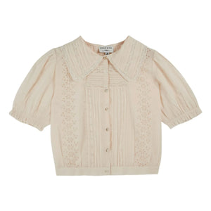 Emile et Ida - Blusa Vintage de Algodón | Crema